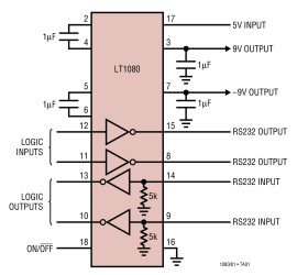 Advanced Low Power 5V RS232 Dual Driver/Receiver