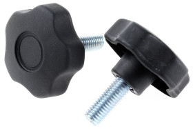 Pokrętło mocujące M12 długość gwintu: 30mm średnica pokrętła 60mm średnica gwintu: 12mm Z wieloma pokrętłami Kołek