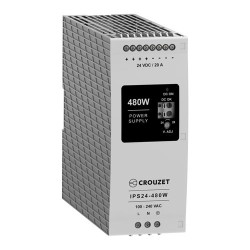 Zasilacz szyny DIN U wy 24V dc I wy 20A U we 90 → 264V ac Crouzet 480W Liniowy