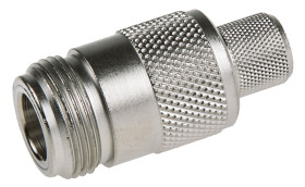 Złącze koncentryczne Montaż na kablu Żeński 50Ω typ złącza Złącze N 0 to 11GHz Połączenie zagniatane typ kabla RG213/U