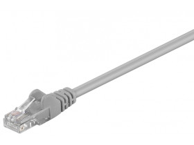 Kabel Patchcord CAT 5e U/UTP RJ45/RJ45 0,25m szary