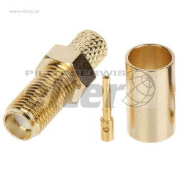 Gniazdo SMA na H155 zaciskane VITALCO złocony