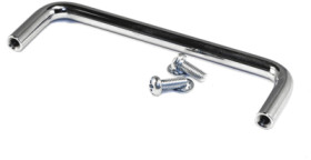 Handle, straight, steel/aluminum, (L) 150 mm, black, M262-01