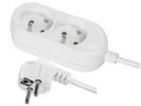 Przedłużacz 2-gniazda z/u 16A 5m /OMY 3x1,5/ biały PS-270