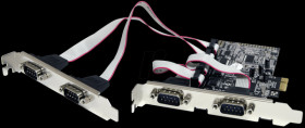 PEX4S553 4 Port PCIe Serial Adapter Card w/ 16550