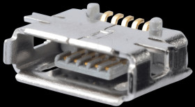 micro-USB-jack, type AB, 5 pole, SMD