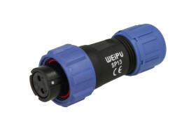 Gniazdo; SP1310/S2I-N; 2 tory; lutowany; 2,0mm2; 4-6,5mm; SP13; na przewód; IP68; 13A; 250V; Weipu; RoHS