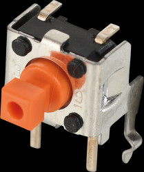 B3F-3155 Short stroke pushbutton B3F series, 1 NO, 24 V DC / 50 mA