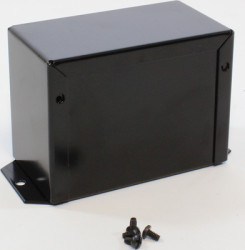 Aluminum enclosure, (L x W x H) 102 x 56 x 76 mm, black (RAL 9005), IP32, 1411FBFBK