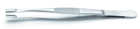 Assembly tweezers, uninsulated, antimagnetic, stainless steel, 145 mm, 571.SA.1