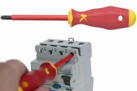 Wkrętak do bezpieczników PZ2 KLAUKE / Wkrętak izolowany 1000V - VDE / Made in GERMANY / KL130PM2IS