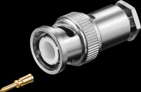 11332 BNC plug, RG58-/U, 50 Ohm, screw connection