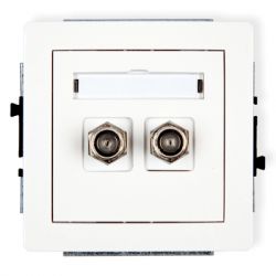 Mechanizm gniazda antenowego podwójnego typu F (2x SAT, niezależne)