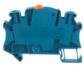 Złączka szynowa rozłączalna do przekładników pomiarowych 2-przewodowa 4mm2 niebieska UTME 4-P/P BU 3047454