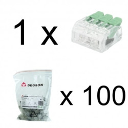 Szybkozłączka instalacyjna 2x0.2-4.0 mm² VDE UL 450V 32A DGN 1 sztuka 100 sztuk, Ilość: 1 sztuka