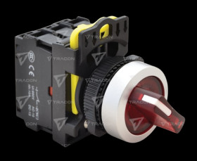 Przełącznik dwustanowy podświetlony LED 22mm czerwony IP65 Tracon