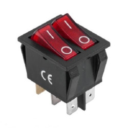 Łącznik dwuklawiszowy IRS-2101-1C czerwony