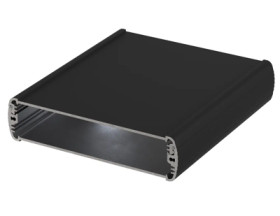 Aluminum enclosure kit, (L x W x H) 138 x 150 x 34 mm, black, IP65, 84136150.HMT1