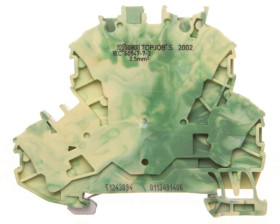 Złączka szynowa ochronna 2,5mm2 żółto-zielona 2002-2207/099-000 TOPJOBS /50szt./