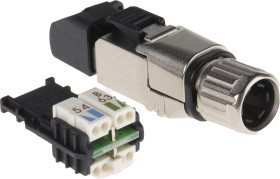 Złącze RJ45 Męski Złącze RJ45 Montaż na kablu Cat6a Telegartner, proste 8-żyłowe