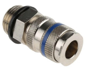 Szybkozłączka pneumatyczna, materiał Mosiądz, stal, złącze G 1/2 męskie, RS PRO CEJN 320, JWL 520, JWL 530, Parker PEF,