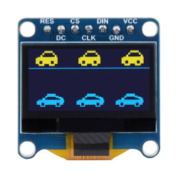 0.96" OLED Display Module - Upper Yellow/Lower Blue (128x64)