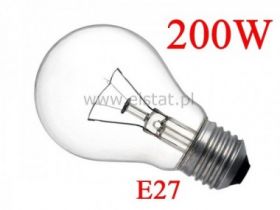 Żarówka 230V 200W E27 przezr.( kula duża)