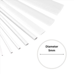 5mm x 1.2m White Heat Shrink Sleeve