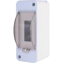 Rozdzielnica natynkowa S-2 1x2 moduły IP20 57x140x67mm drzwi transparentne dymne INCOBEX