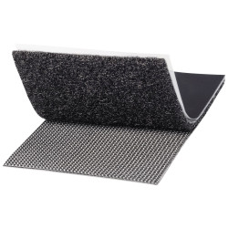 Toolcraft 419957 KL50X100SC Hook &amp; Loop Strip 100mm x 50mm - Black - 1 Pair