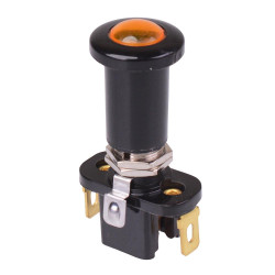 Amber Off-On illuminated Push Pull Switch 12VDC 10A A3-7A-01