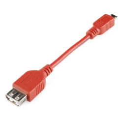 USB OTG Cable - Female A to Micro-A - 4"