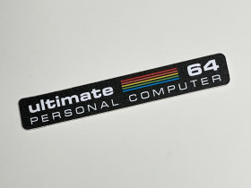 Commodore 64C 'Ultimate 64' black badge 0.5mm thick