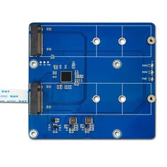 Płytka rozszerzeń Raspberry Pi 5 PCIe do M.2 Dual NVMe SSD,szybka podwójna SSD 2280,wspiera protokół NVMe z wskaźnikami LED
