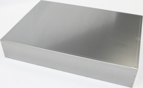Aluminum enclosure, (L x W x H) 432 x 305 x 76 mm, natural, 1444-17123