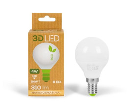 Żarówka LED 4W E14 Kulka 310lm Ciepła 3000K / GOL012C04