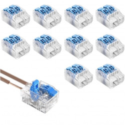 IDEALNA Szybkozłączka z dźwignią 2x 0,2-4mm2 uniwersalna bezhalogenowa (na drut / na linkę) 450V/32A SIMET 10szt.