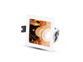 VT-875 Oczko halogenowe Spot trzonek: GU10 kwadratowa biały złoty róż 3167 V-TAC