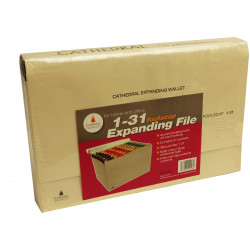 Cathedral Products EXPCA31 Manilla 1-31 Pocket Expanding File