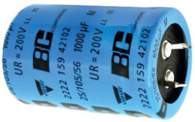 Kondensator 150μF 400V dc Zatrzaskowy Vishay roztaw: 10mm 22 (Dia.) x 40mm