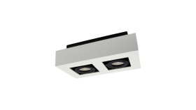 Mirora Gu10 X2 Natynkowa Gu10 250V Ip20 255X145x85 Mm Biały Czarny...