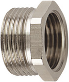 Thread adapter, M32/M25, brass, nickel-plated, metal, for metal protective hoses, 166-50921