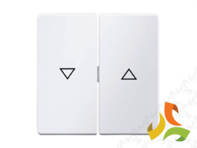 BERKER Q.1/Q.3/Q.7 Klawisz podwójny "strzałka" biały aksamit 16256089 HAGER