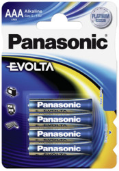 Alkali manganese-battery, 1.5 V, LR03, AAA, round cell, surface contact, LR03EGE/4BP