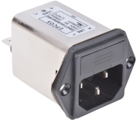 Filtr wejściowy złącza IEC 6A EPCOS Montaż na panelu