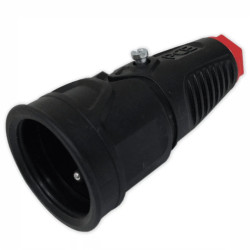 Gniazdo przenośne gumowe IP20 z uziemieniem 16A 250V 2410-srw