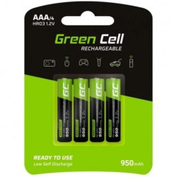 Akumulator Ni-MH R03 AAA 950mAh 1,2V (Ready 2 Use) Green Cell 3x BLISTER 4szt.