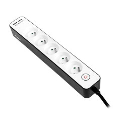 Listwa zasilajaca ZEBRA 1,5m TRACER 2xUSB 2.1A 5 gniazd