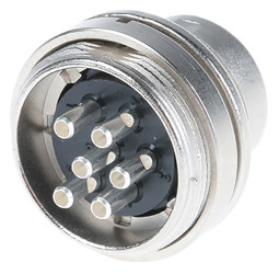 Wtyk Din 6 -pinowe Męski Montaż na panelu Miniaturowe 250 V