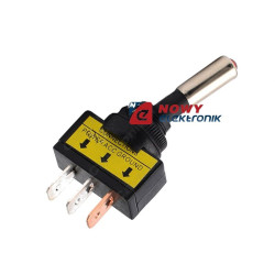 Przełącznik dźwigniowy plastik B podśw. dioda niebieska 12V 2A